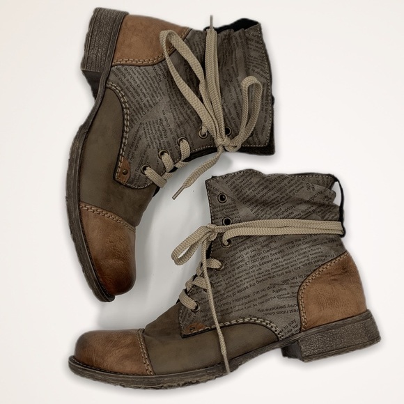Rieker Shoes - [ Rieker ] Antistress Combat Lace up boots